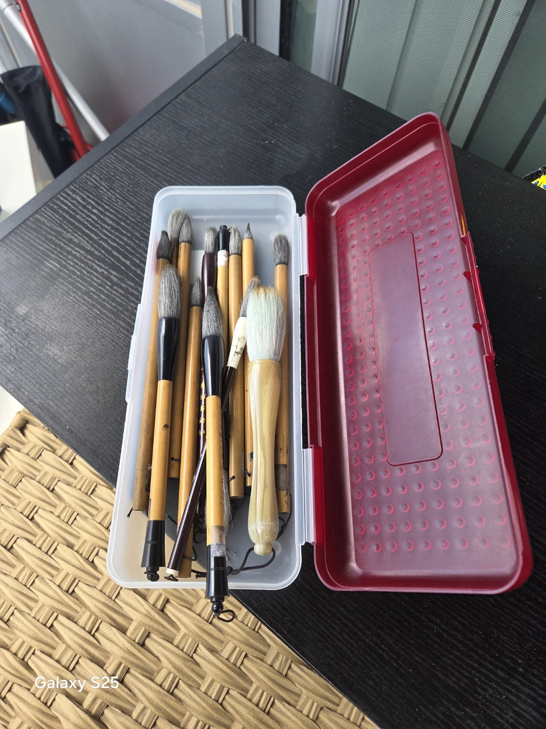 Set of 12 Chinese Calligraphy Brushes in Case - photo 3