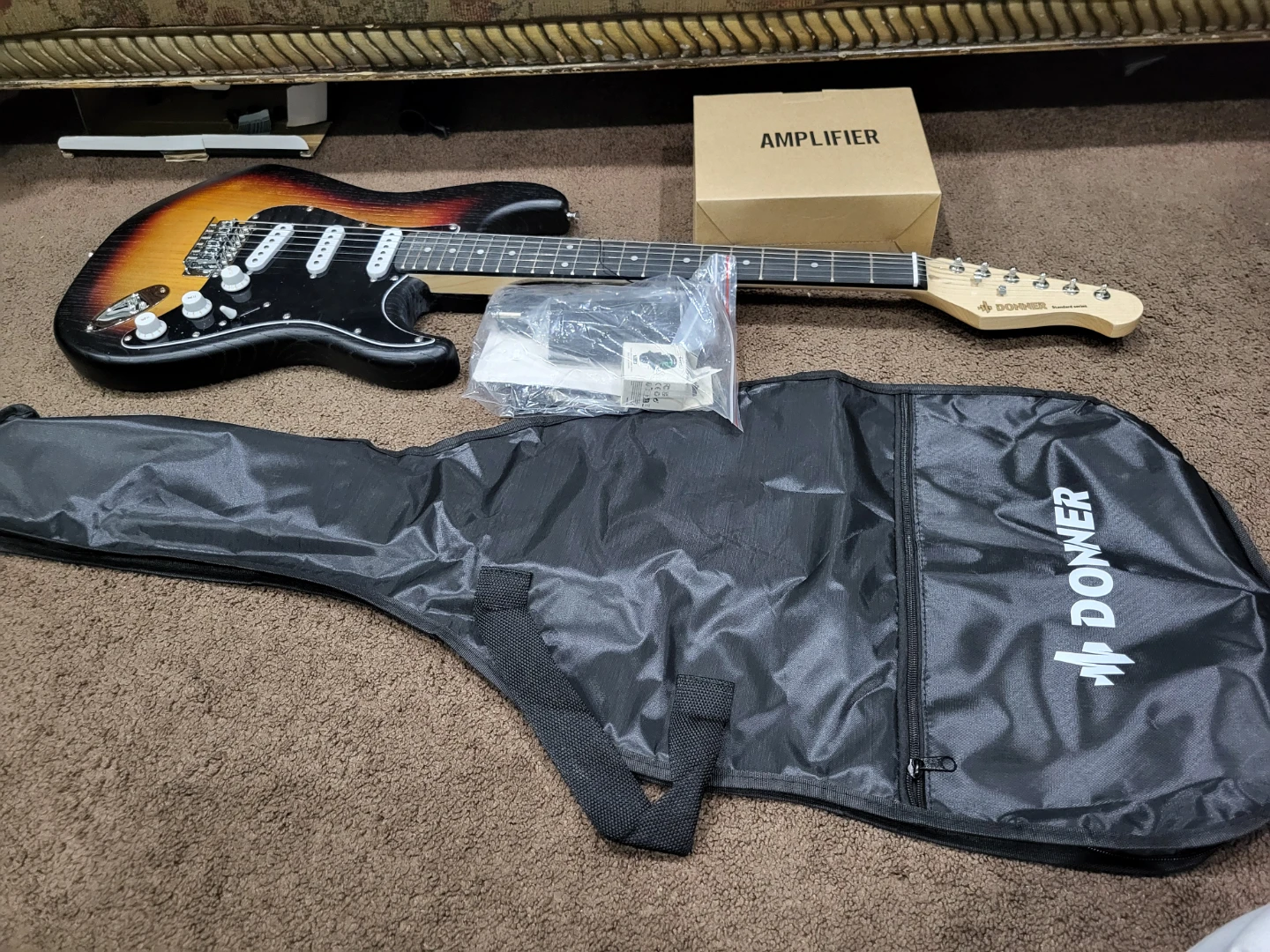Donner Electric Guitar Starter Pack with Amplifier
