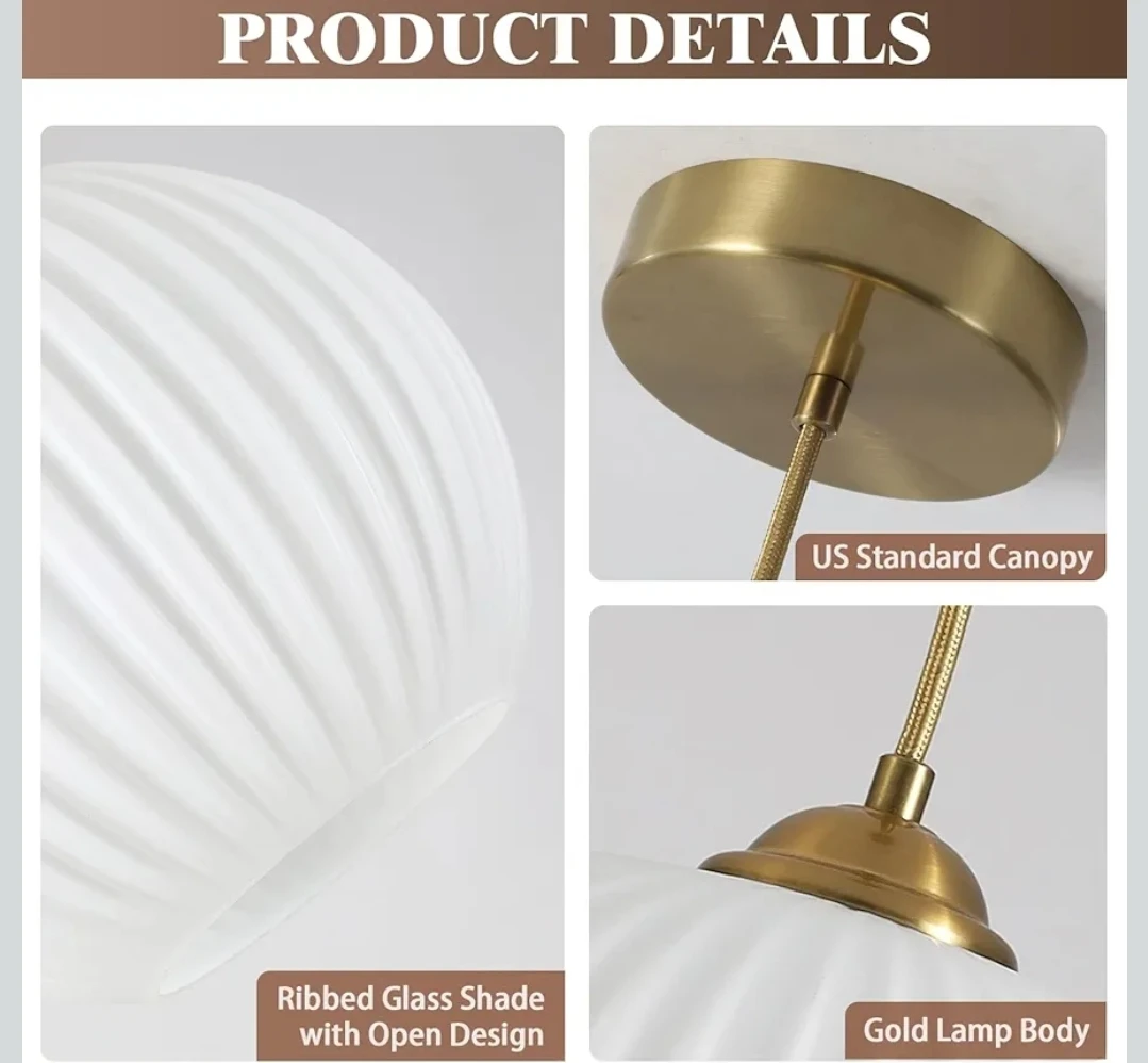 Gold Globe Pendant Light - photo 3