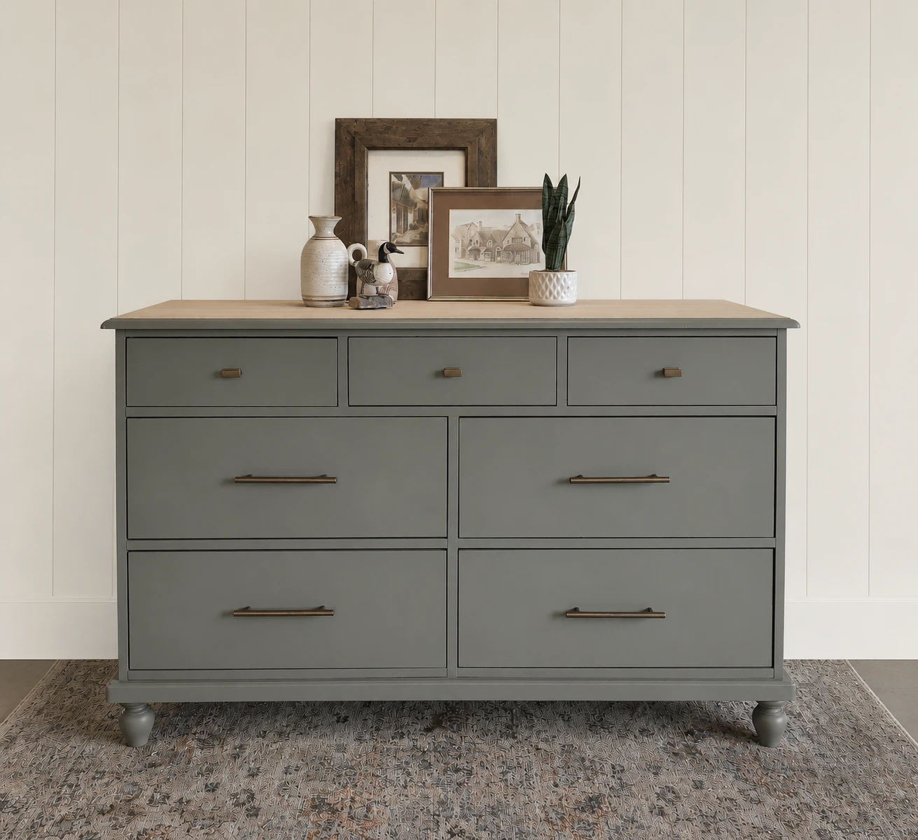 Refinished Dresser with 7 Drawers
