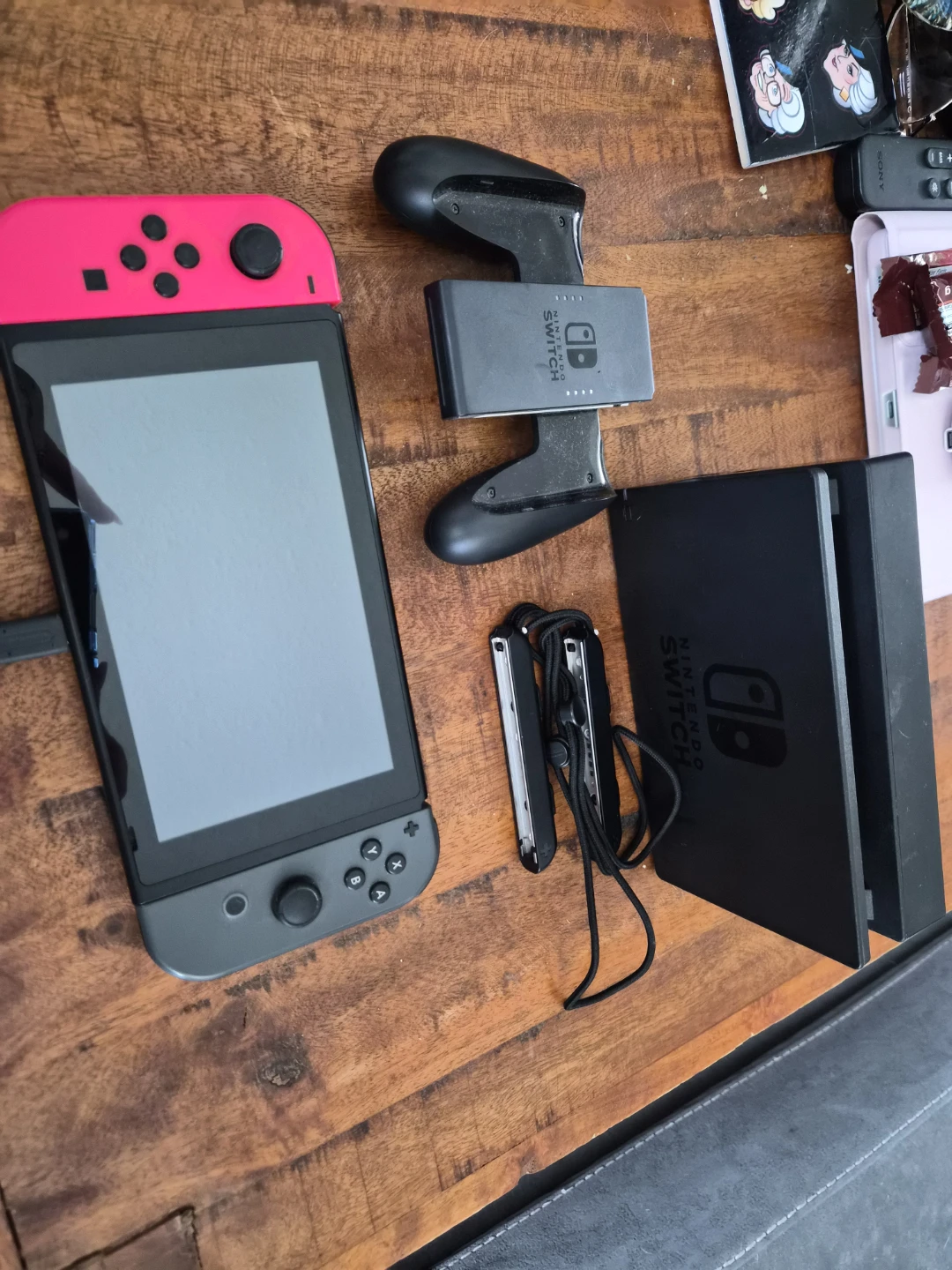 Nintendo Switch Console with Neon Red Joy-Con