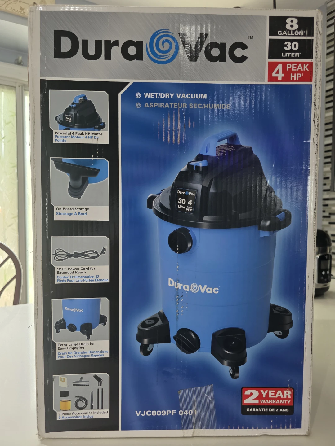 BaRand New unopened box -DuraVac Wet/Dry Vacuum 8 Gallon - photo 3