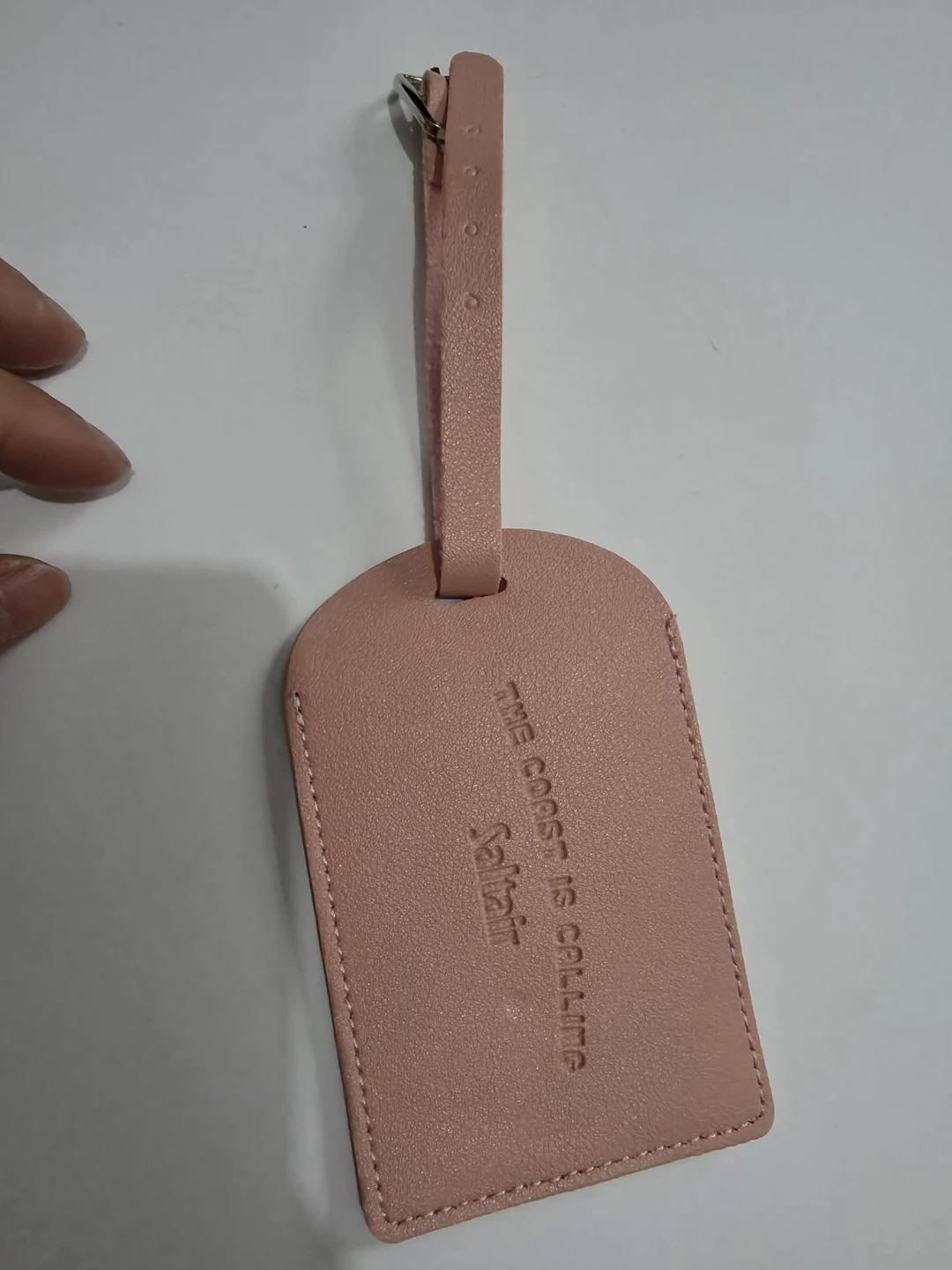 Saltair Pink Luggage Tag ⚽️
