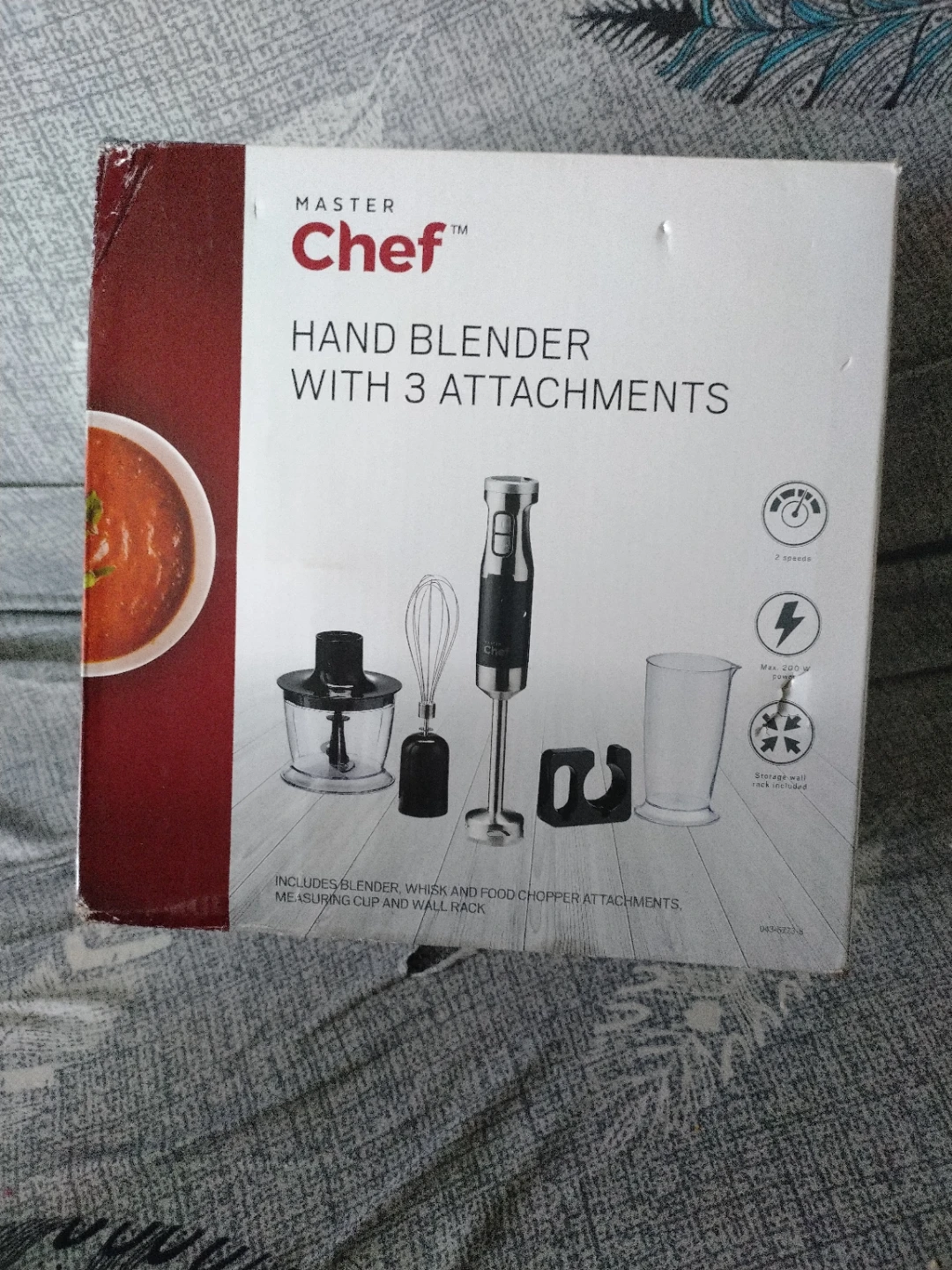 Master Chef Hand Blender with 3 Attachments
