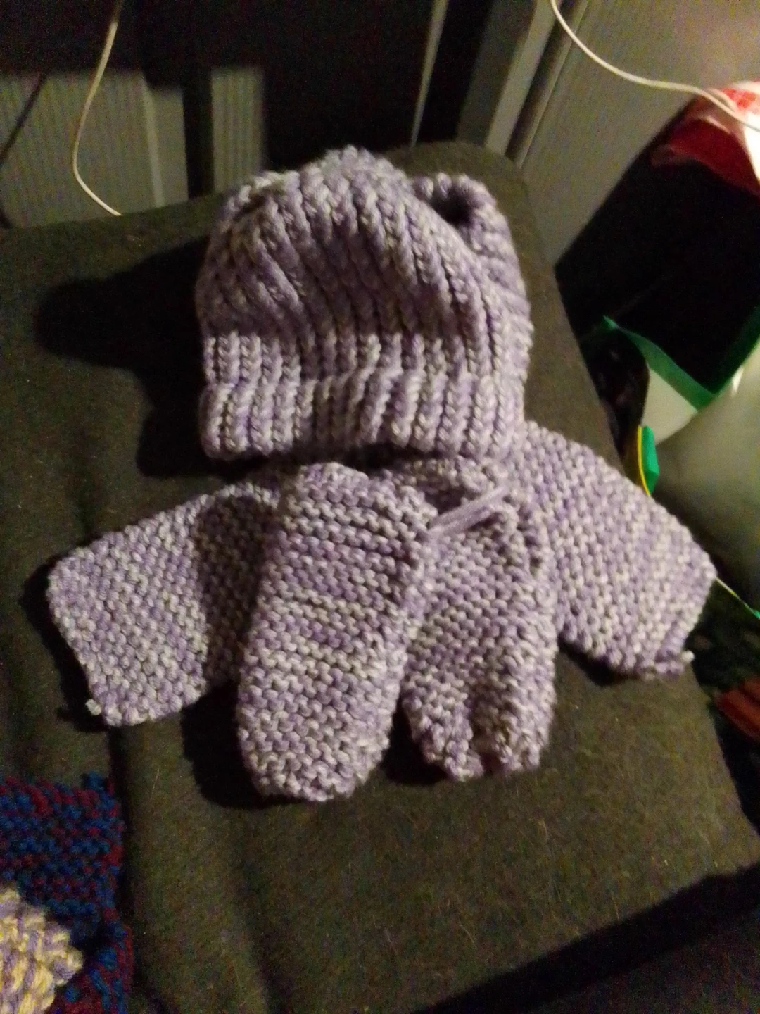 Hand-Knit Hat , Scarf and slipper Sets