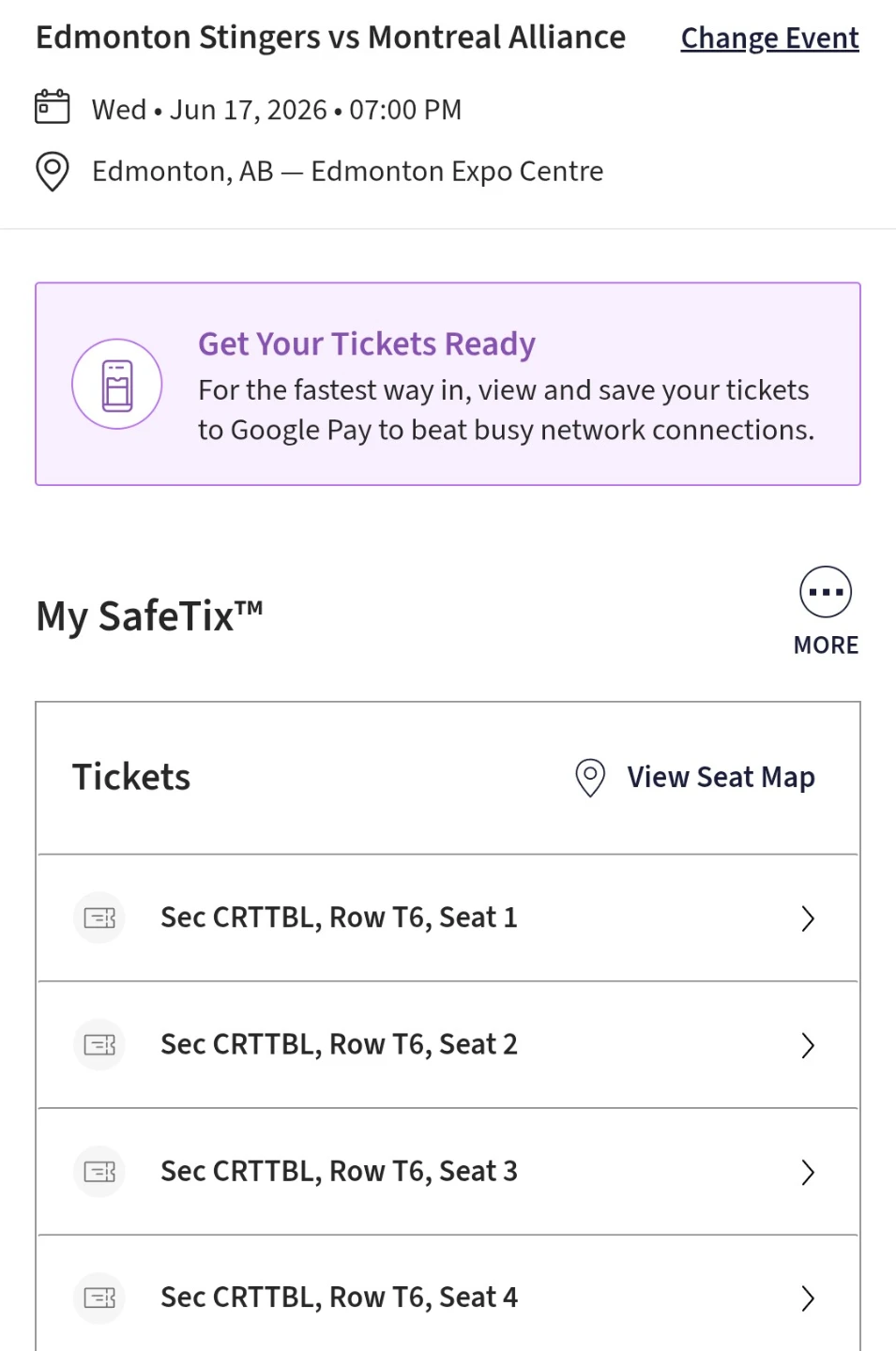 Edmonton Stingers vs Montreal Alliance Tickets - June 17, 2026