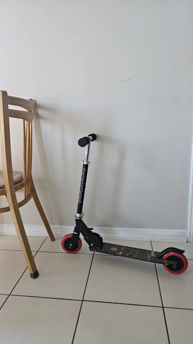 Black Scooter with Red Wheels(for kids)