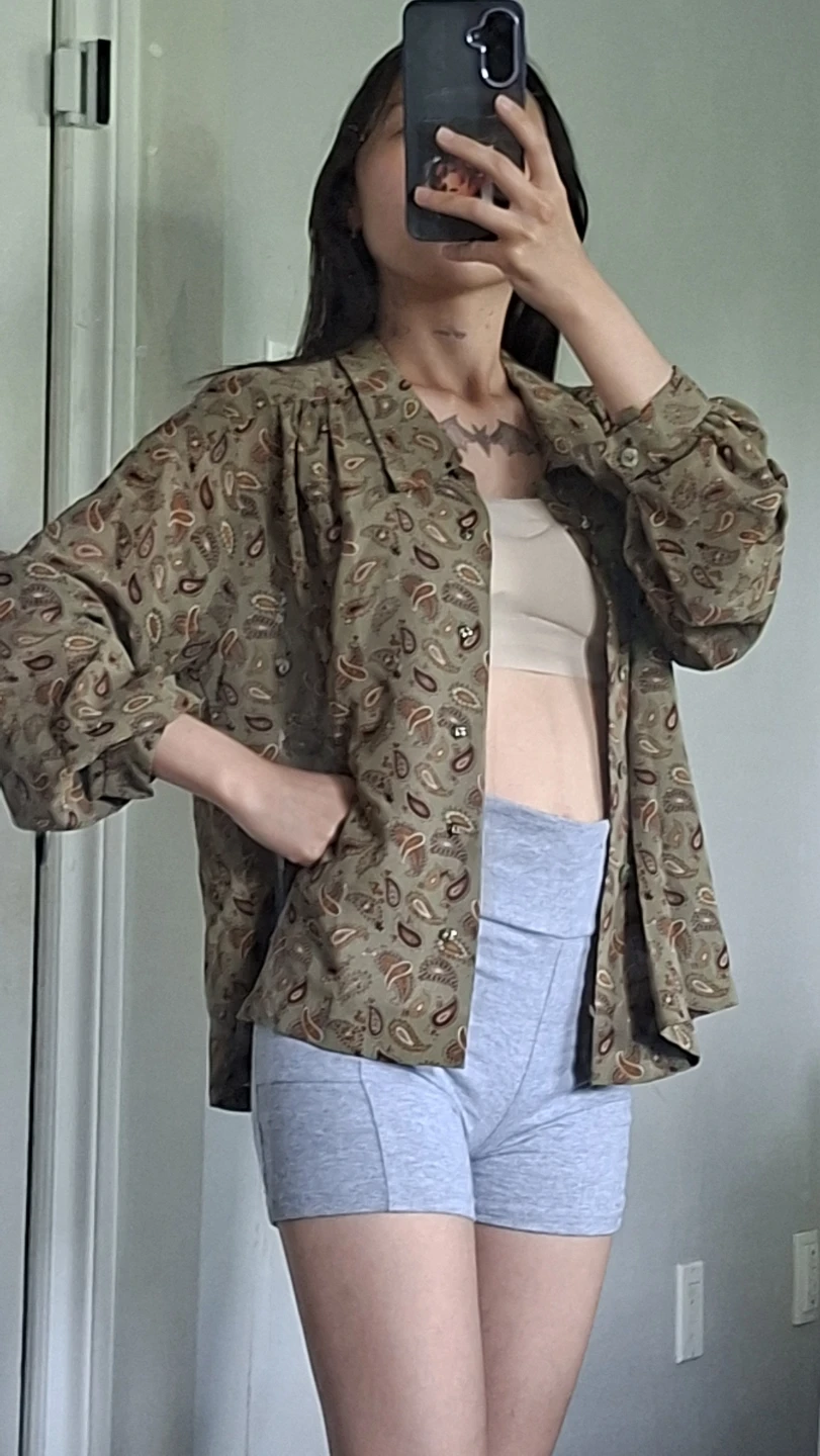 Women's Paisley Print Button-Up Shirt - photo 4