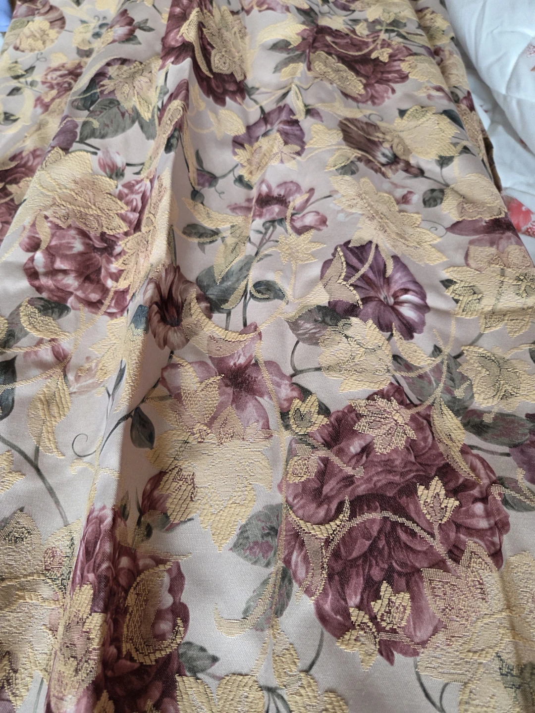 Vintage Floral Brocade Curtains - photo 5