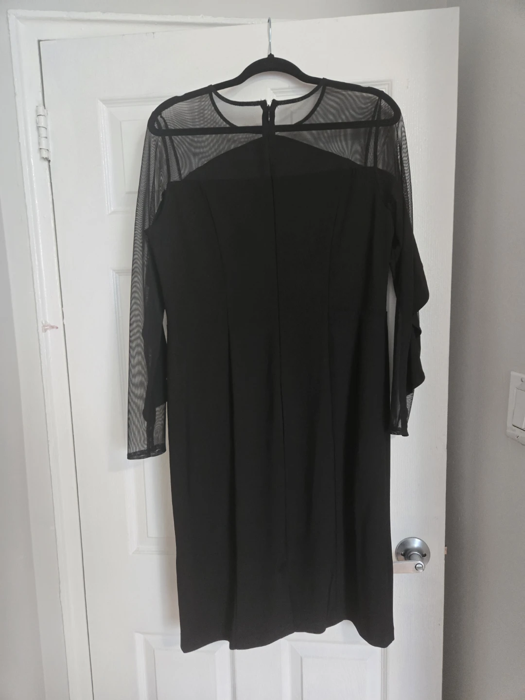 R&M Richards Black Mesh Sleeve Dress - Size 12 - photo 2