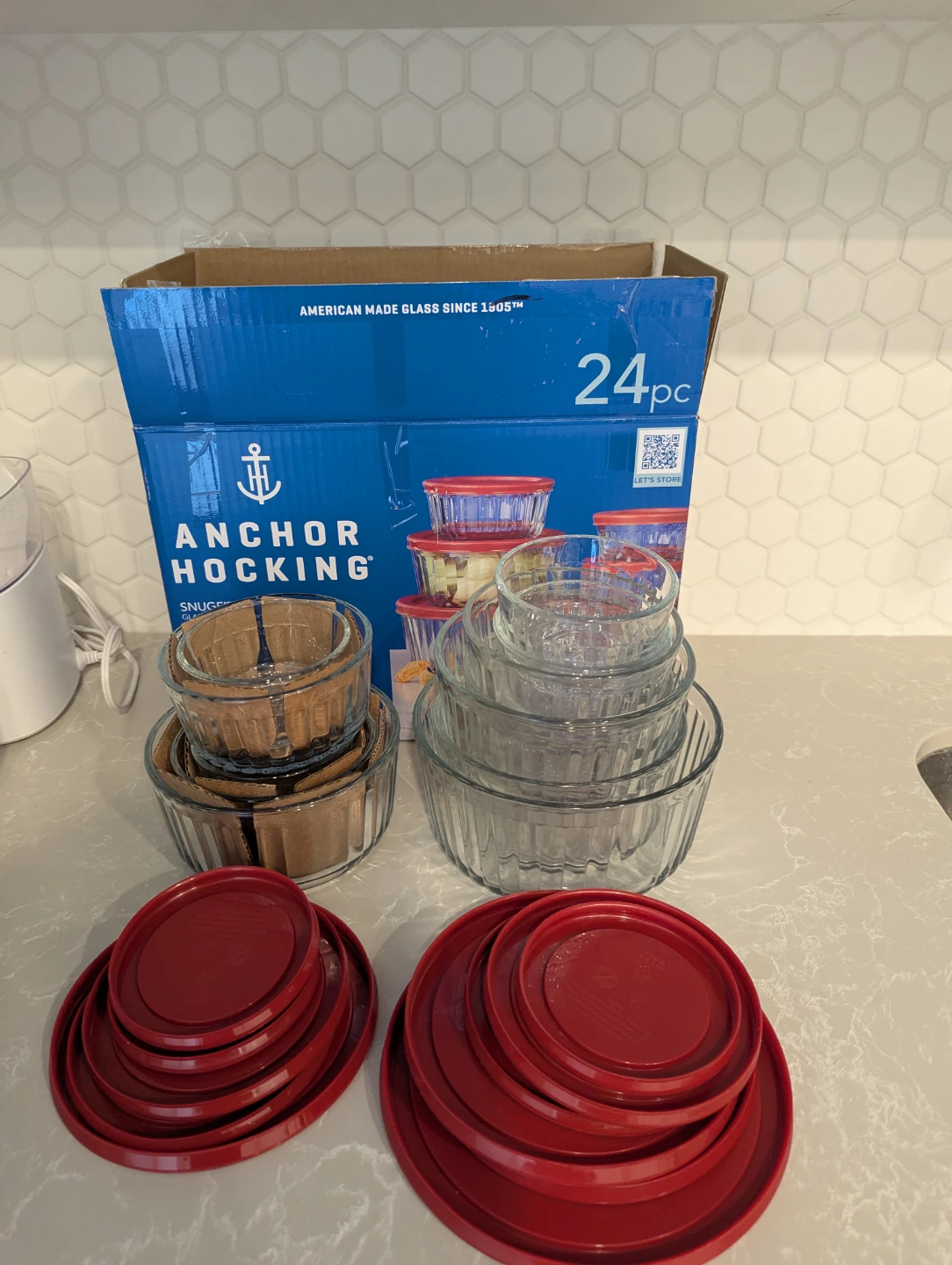 Anchor Hocking 24 pc Glass Bowl Set with Lids