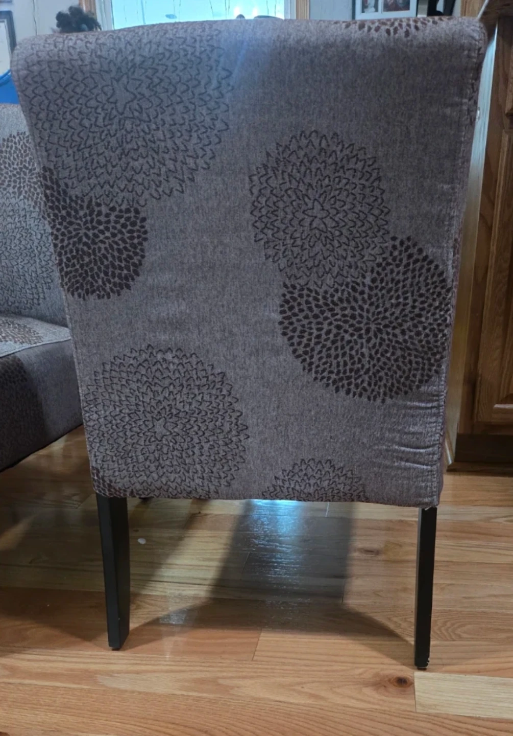 Gray Accent Chairs with Floral Pattern (Set of 2) - photo 4