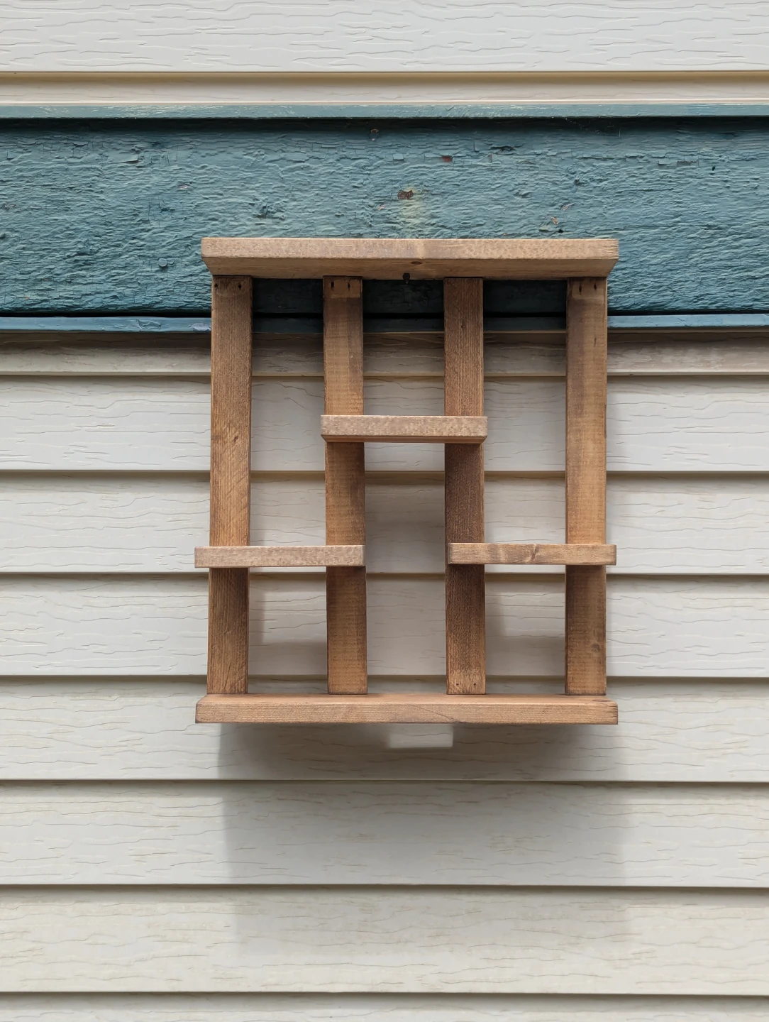 Handmade Set of 2 Golden Oak Wall Shelves - photo 2