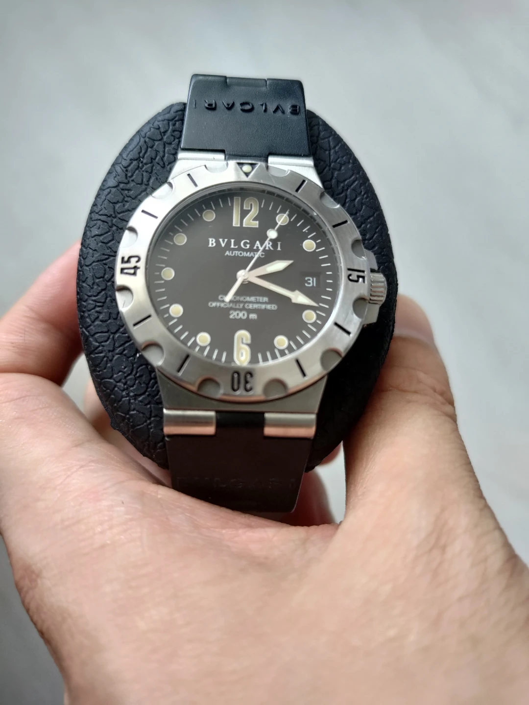 BVLGARI Diagono Scuba SD38S 38mm Black Dial Automatic Watch