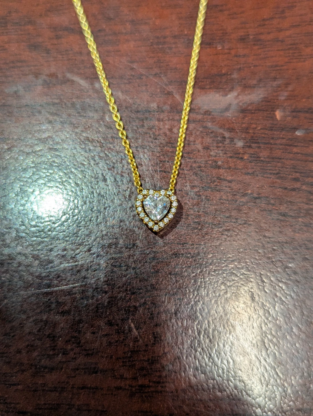 Pandora Sparkling Heart Pendant Necklace