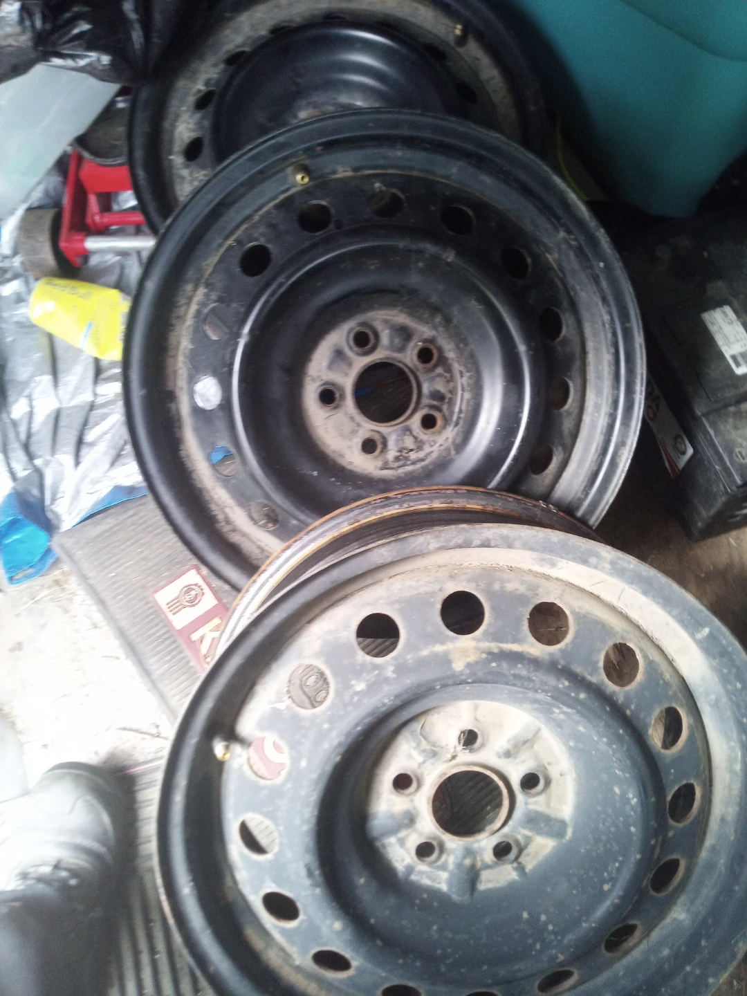 Set of 4 Black Steel Rims