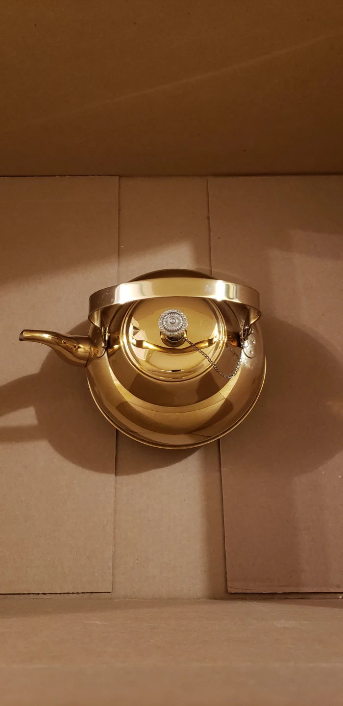 ⚽ Polished Brass North African Tea Kettle