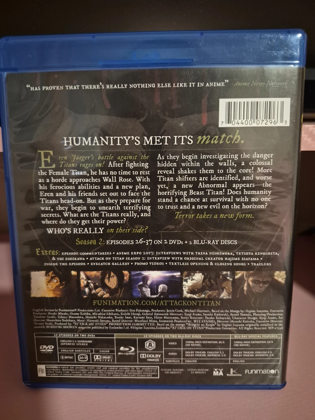 Attack on Titan Season 2 Blu-ray - photo 2