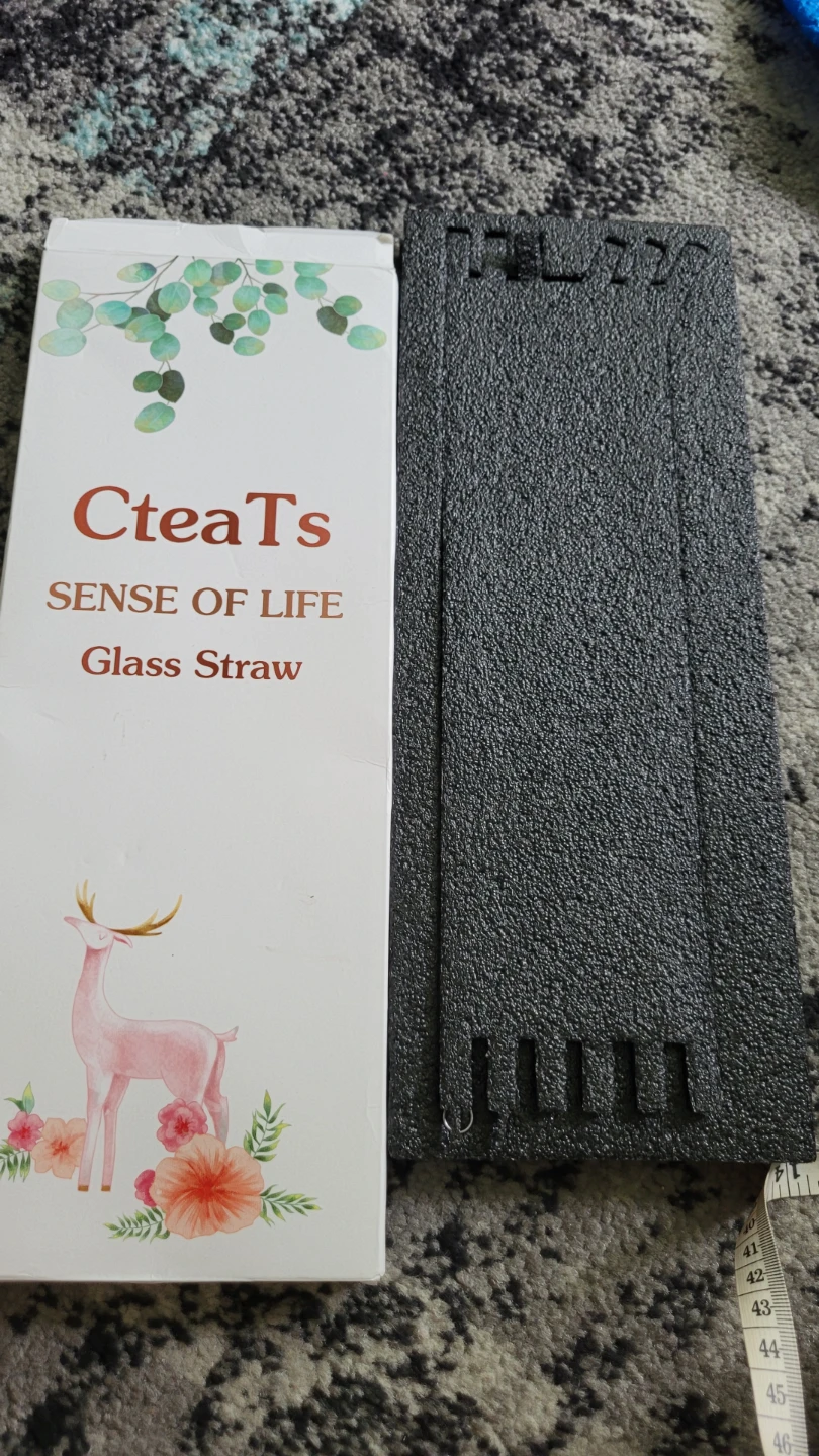 Cteats Glass Straw Set