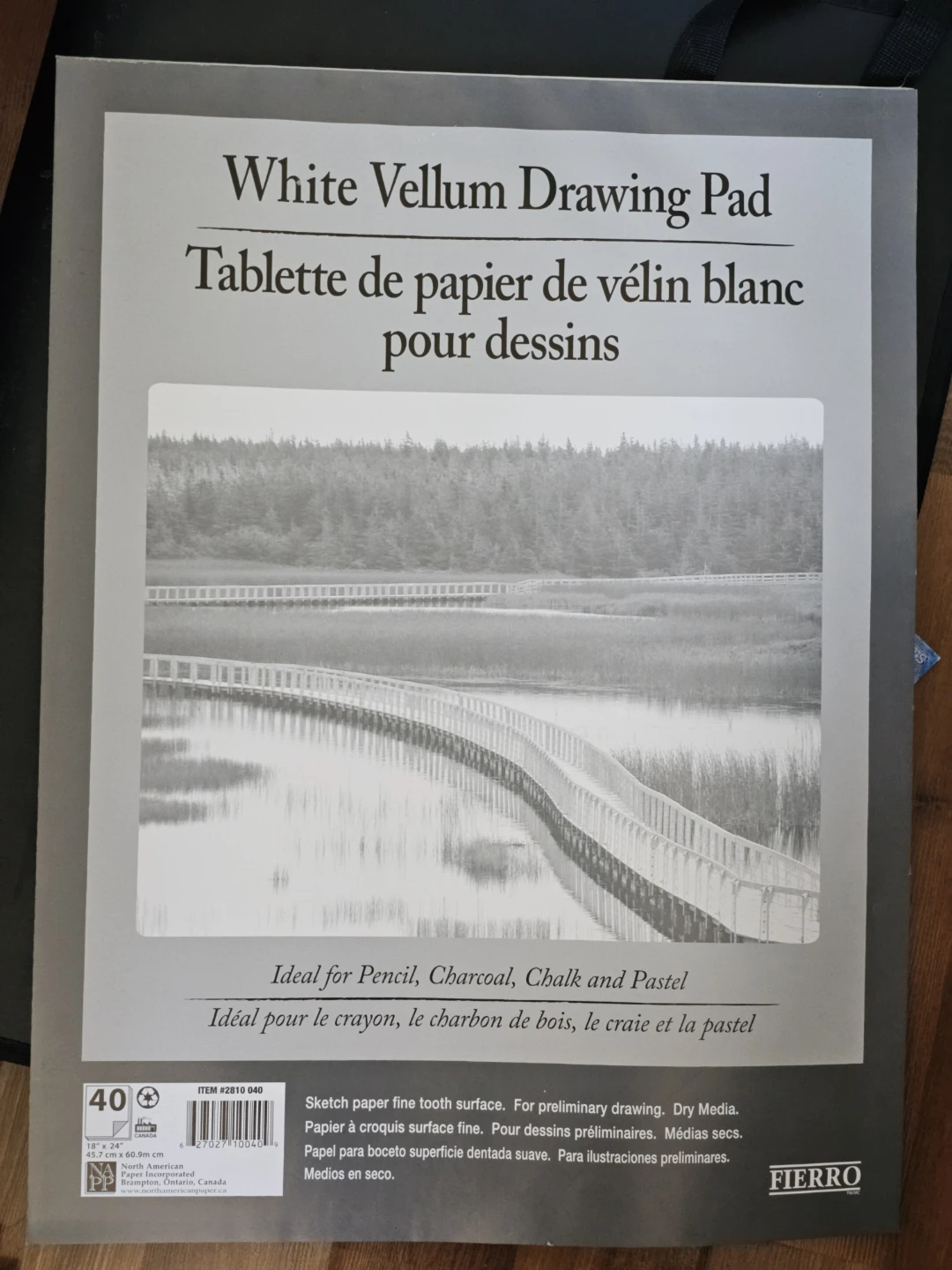 White Vellum Drawing Pad 18" x 24"