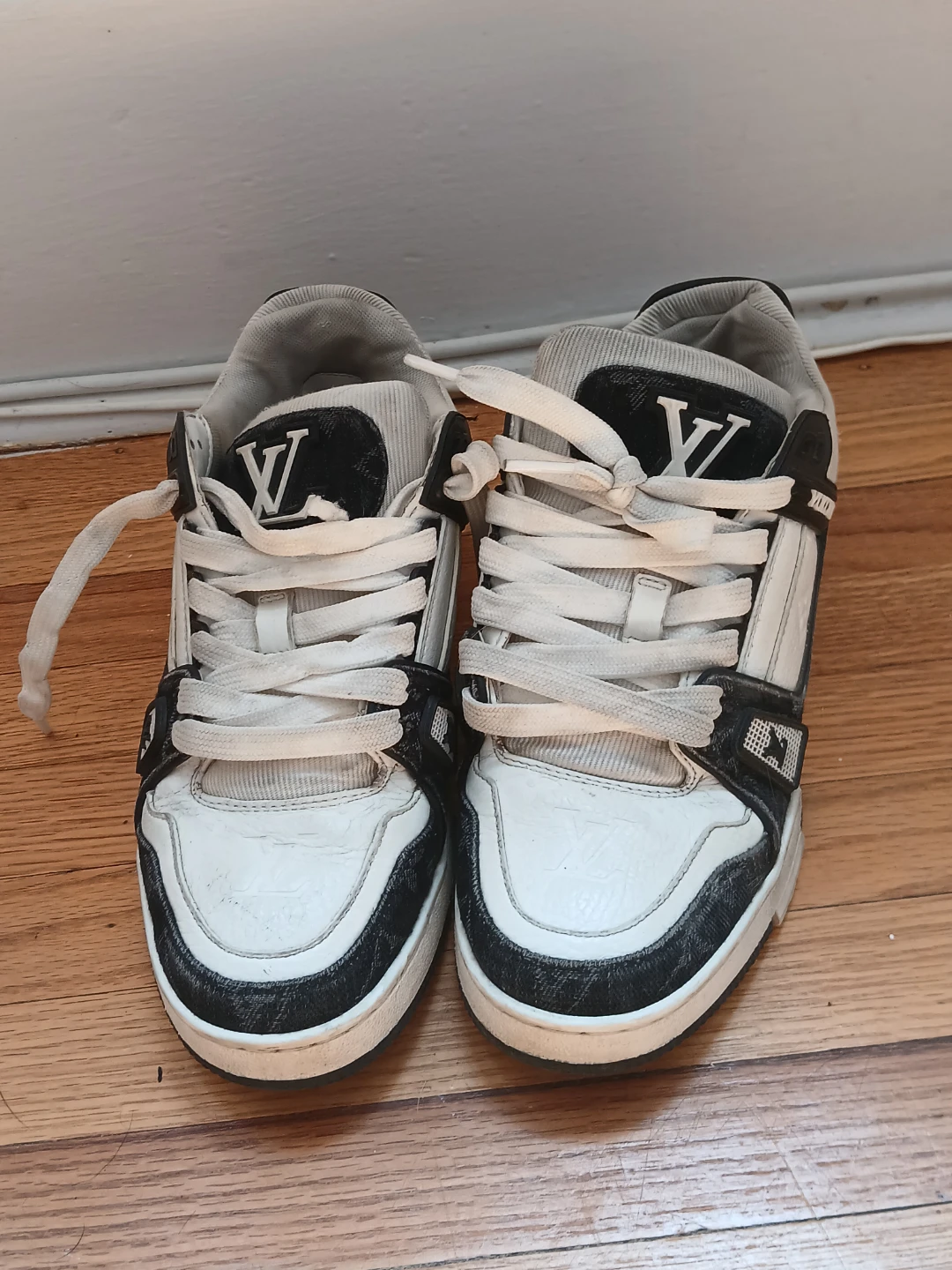 Louis Vuitton White and Black Sneakers