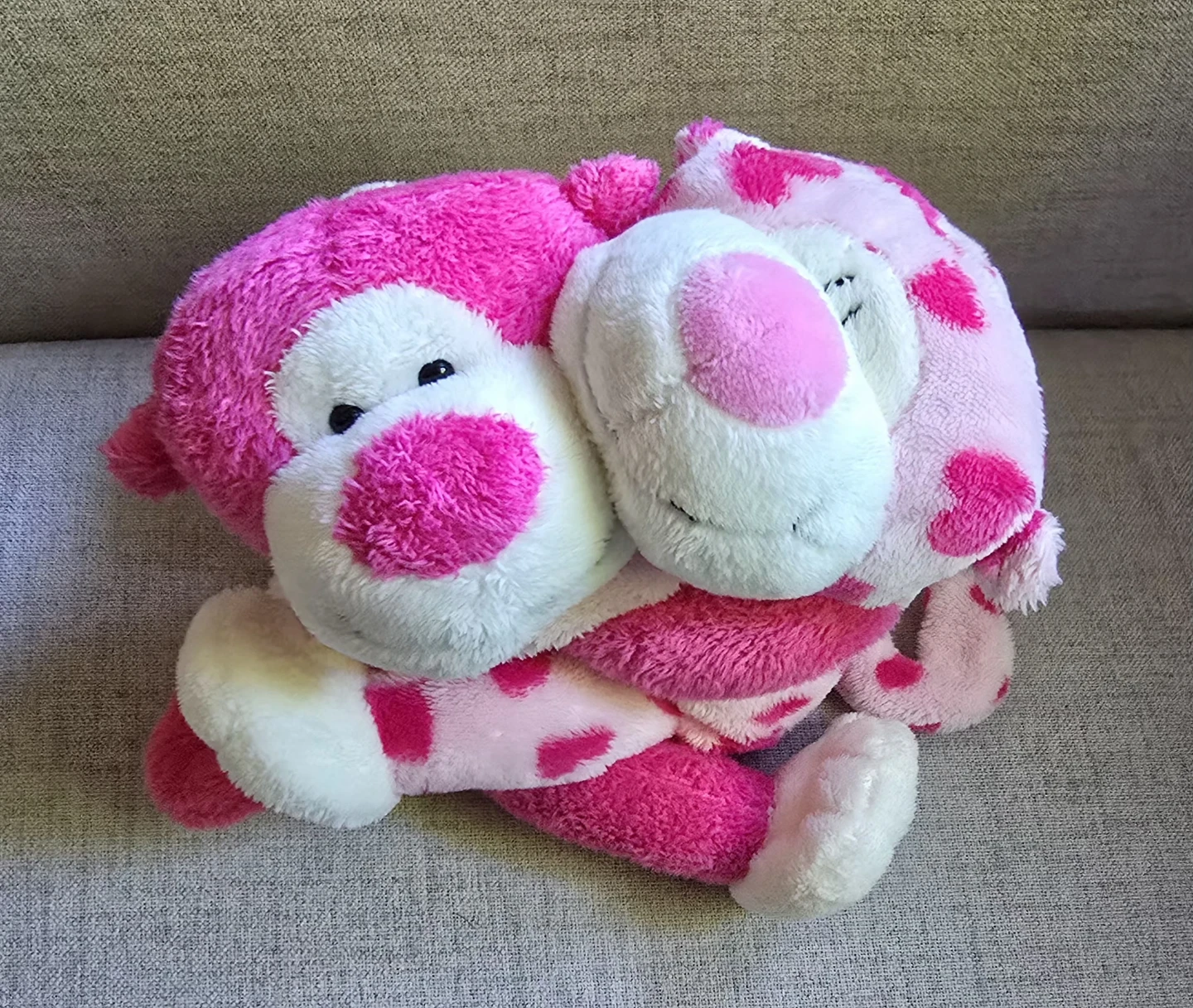 Ty Beanie Pink Spotted Monkey Plush