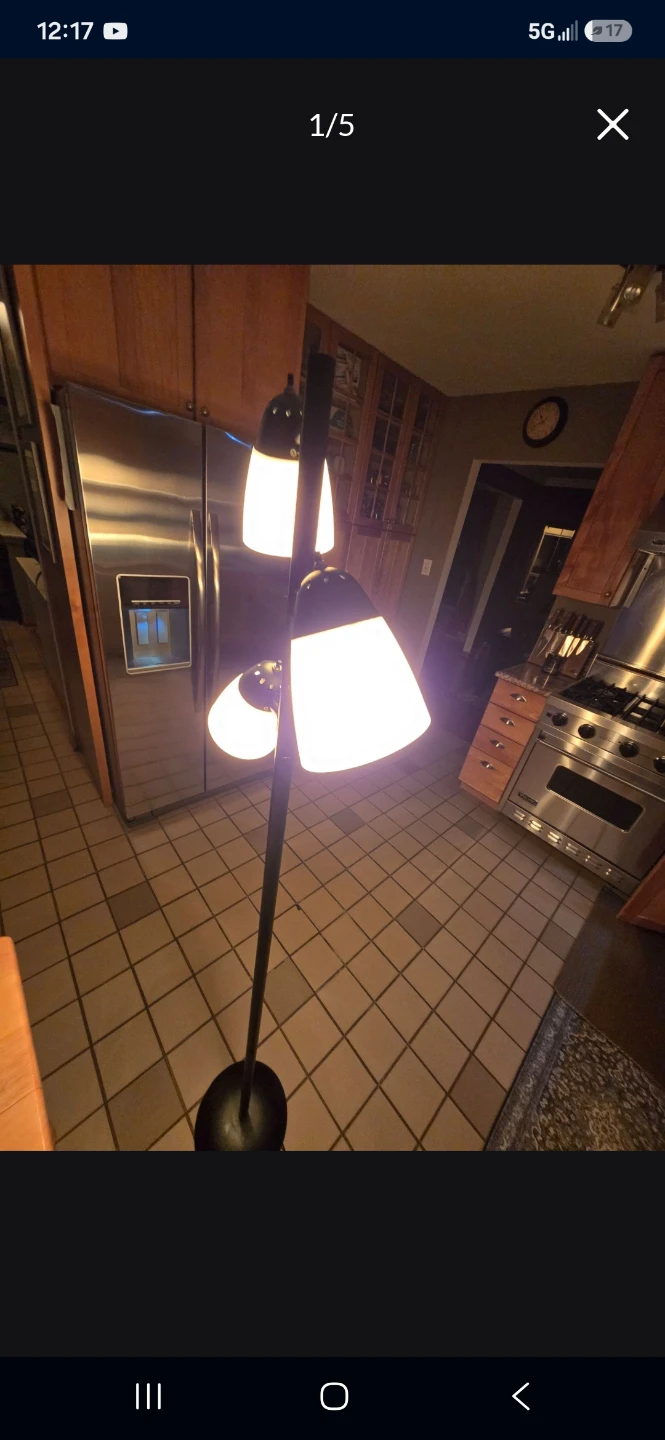 Black 3-Light Tree Floor Lamp - photo 3