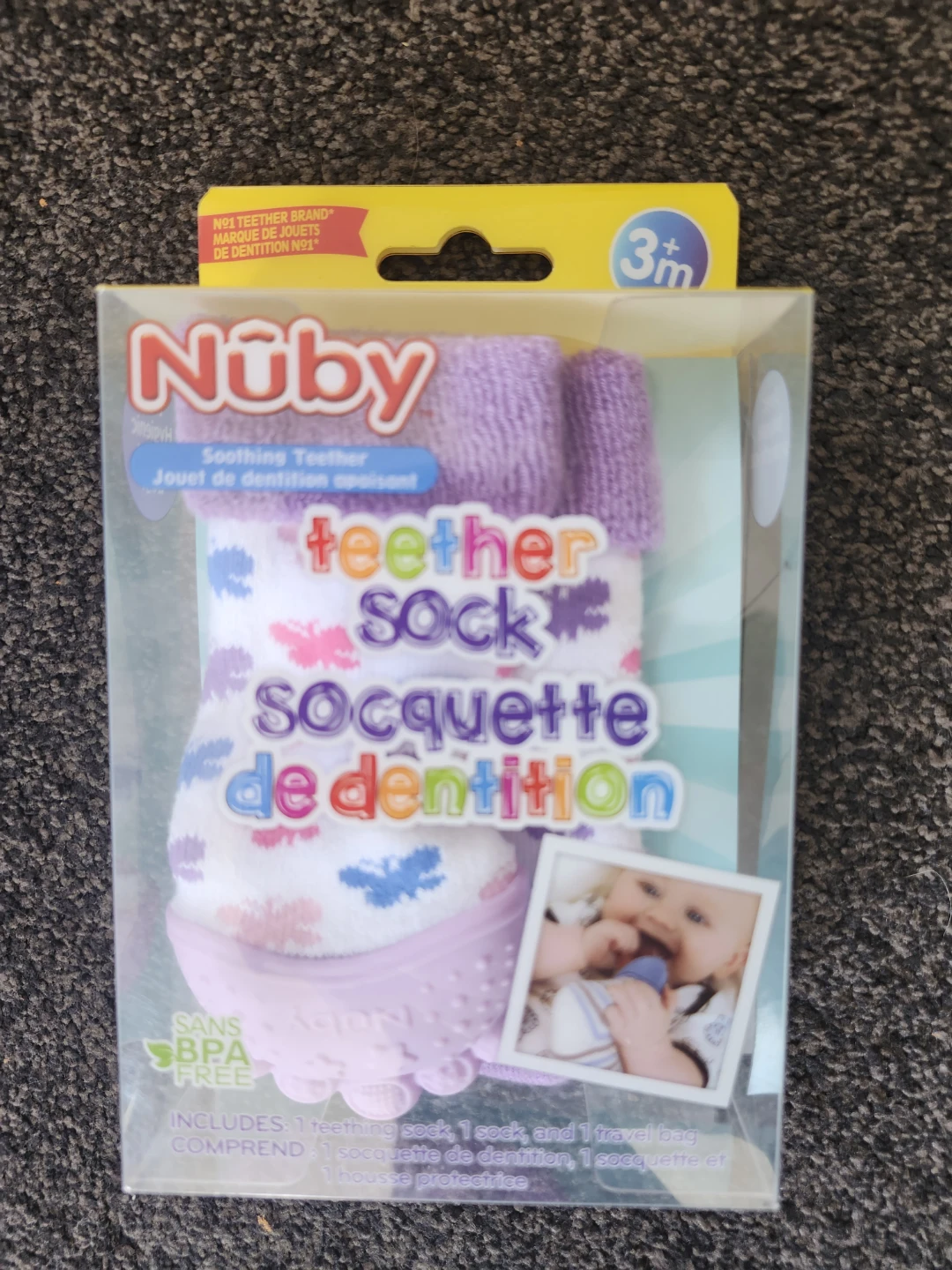 Nuby Soothing Teether Sock 3m+