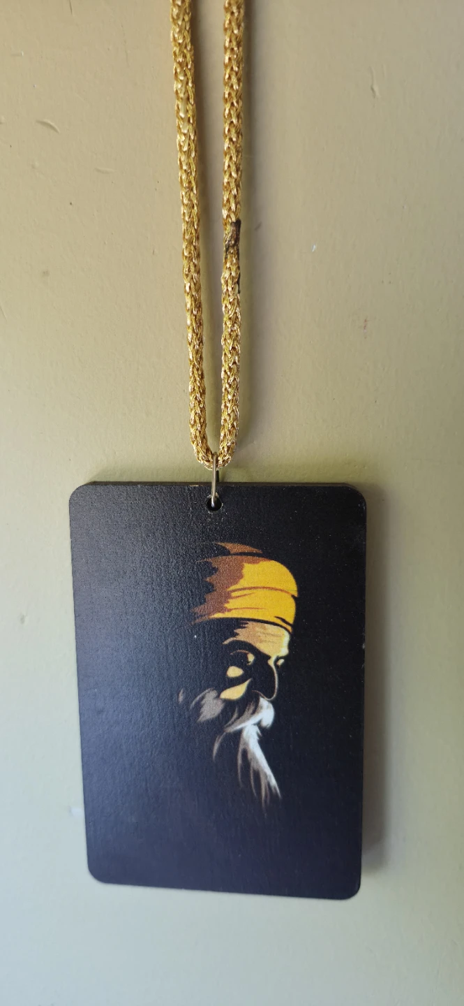 Wooden Punjabi Sikh Car Hanging Ornament - photo 3