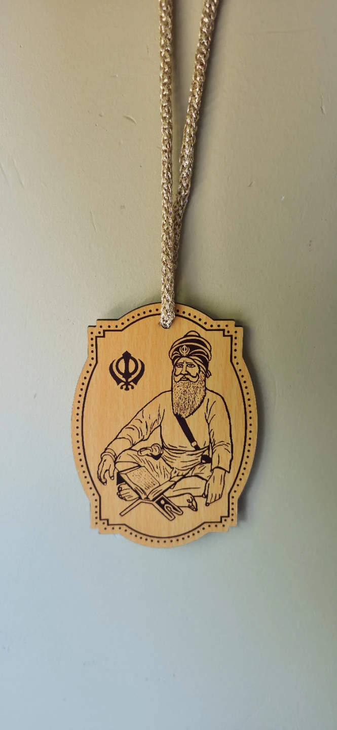 Wooden Punjabi Sikh Car Hanging Ornament - photo 5