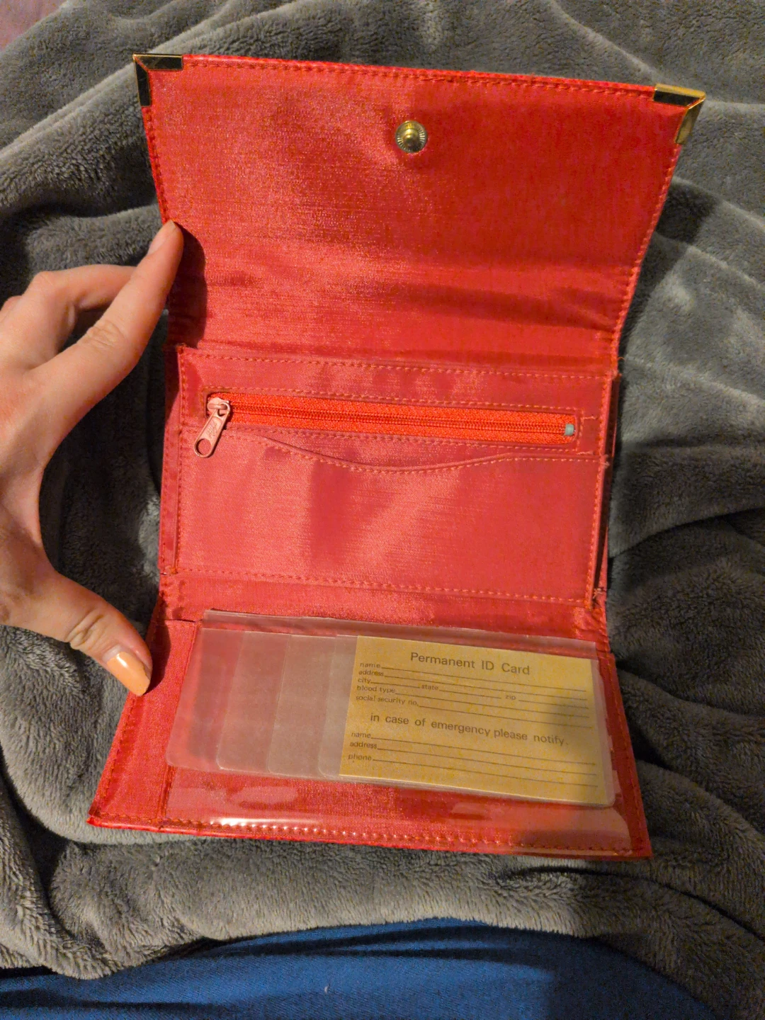 Red Faux Leather Clutch Wallet - photo 2