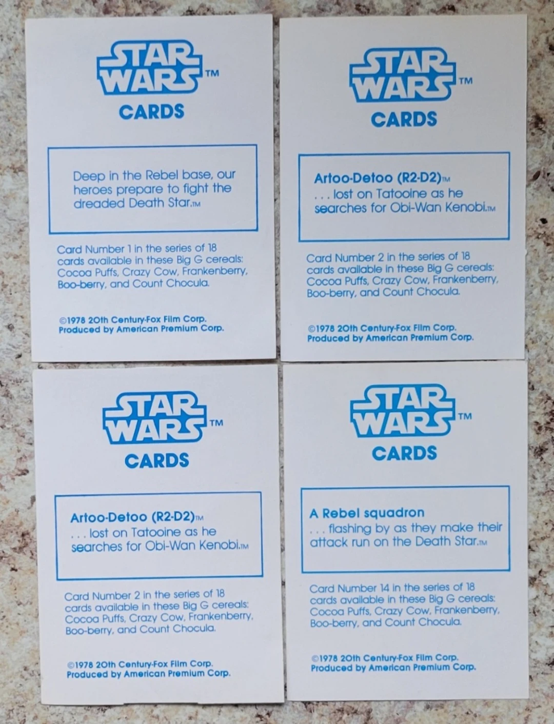 1978 General Mills Star Wars Cards Complete Set & Case (Doubles) - photo 5