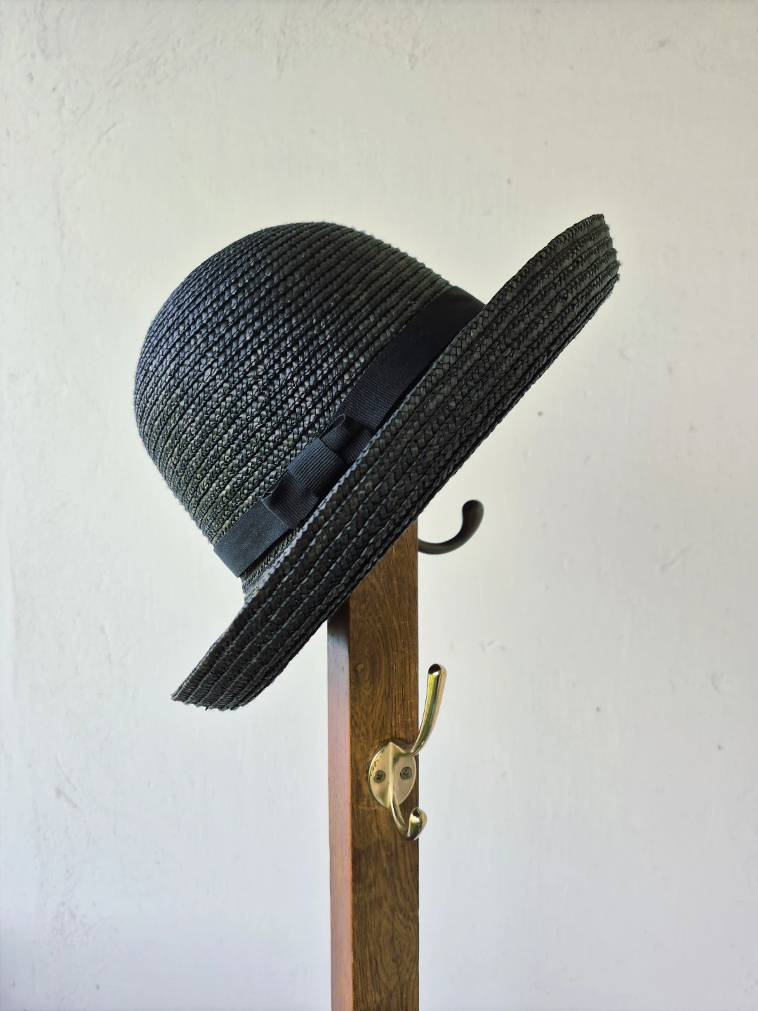 Classic Dressy Straw Sun Hat (wear 2 ways: brim up / brim down)