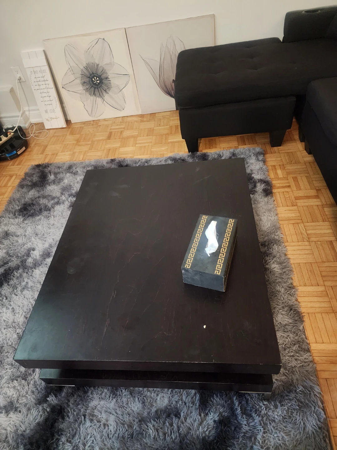 Dark Brown Square Coffee Table - photo 2