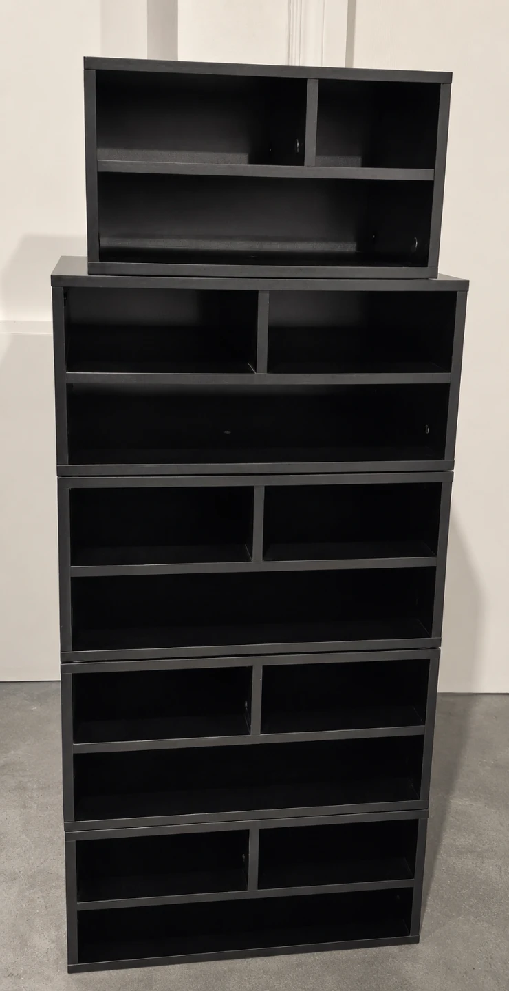 NEW - Stackable Black Cube Shelving Unit