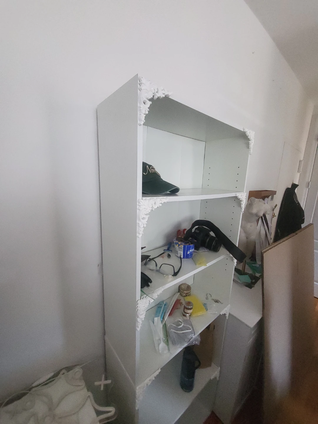 White shelves and desk starting from $15.