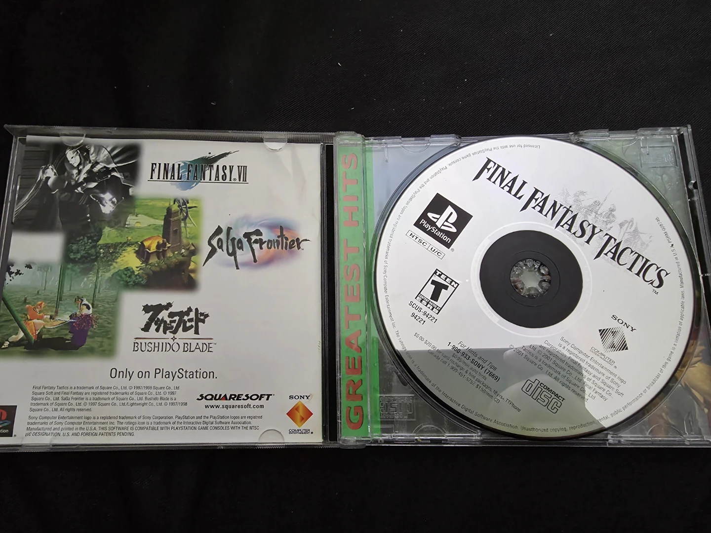 Final Fantasy Tactics Greatest Hits PlayStation Game - photo 2