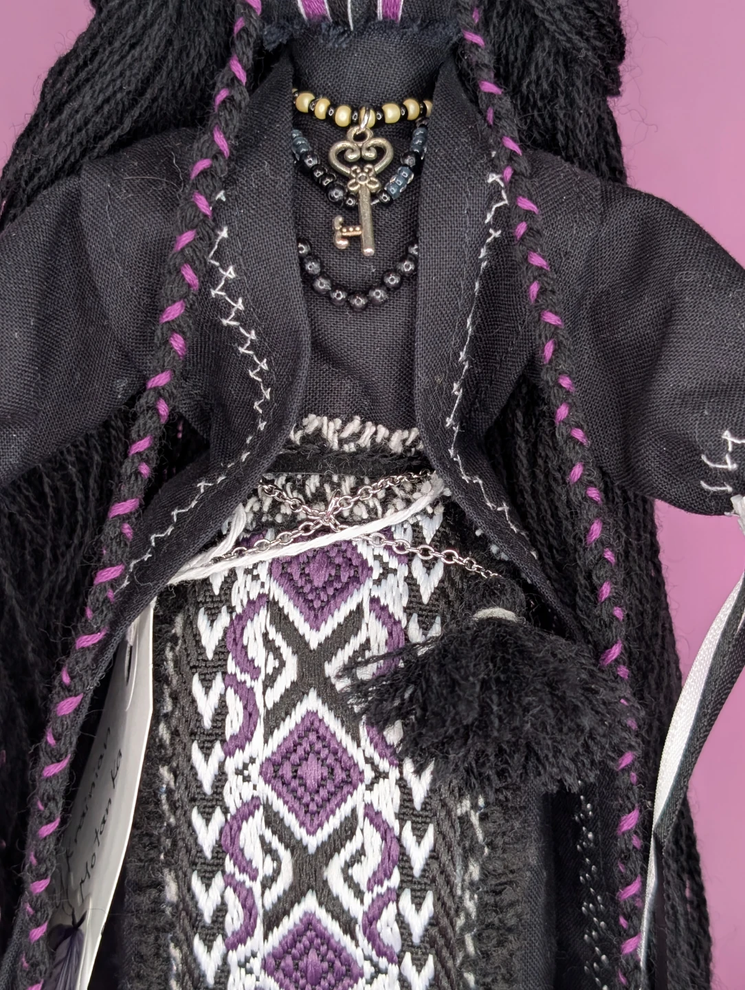 Handmade Black Motanka Berehynia - Ukrainian heritage - photo 3