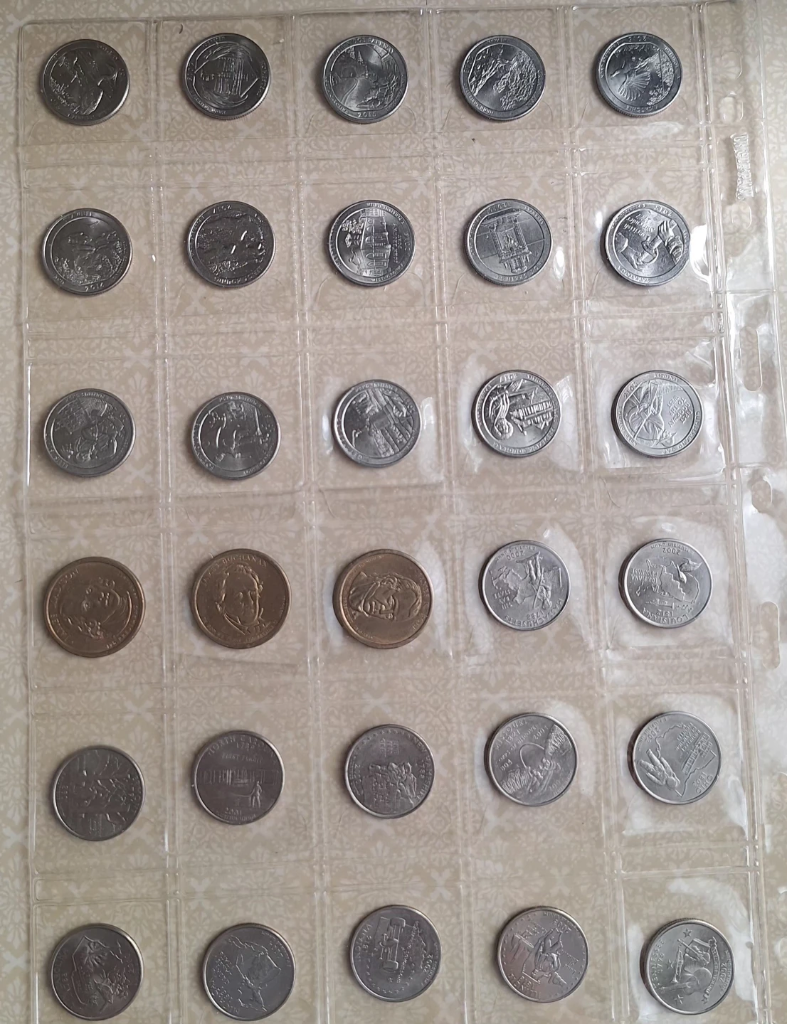 Collection State Quarters in plastic