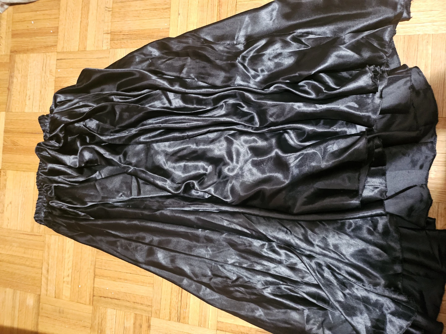Black Satinish Maxi Skirt - photo 2