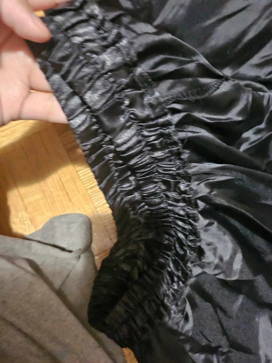 Black Satinish Maxi Skirt - photo 3