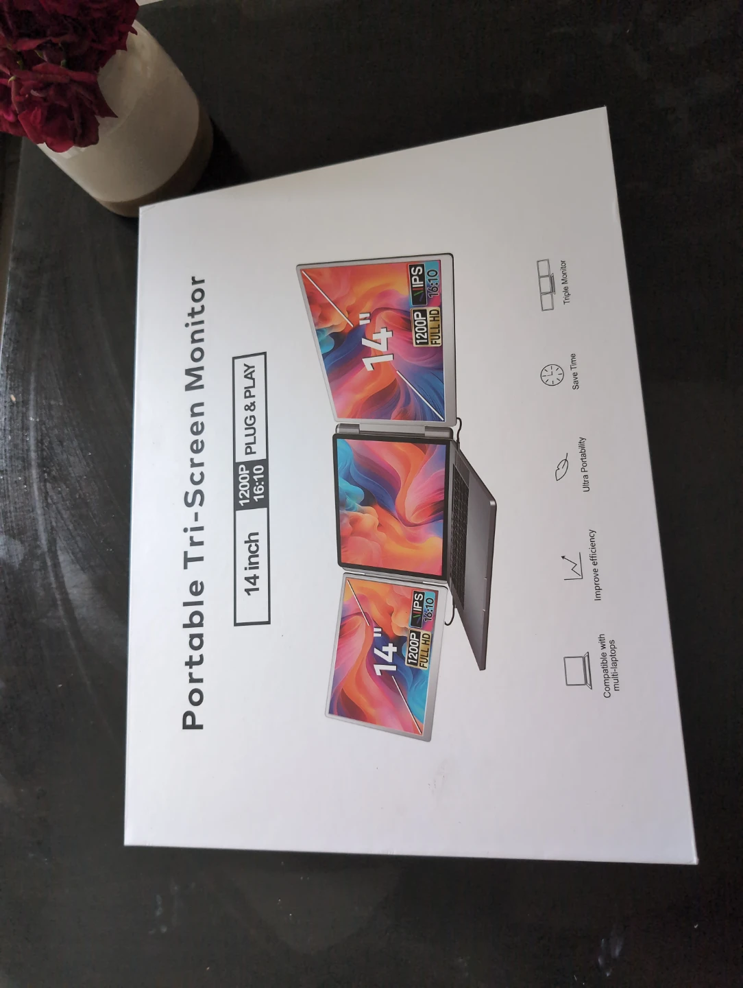 Portable Tri-Screen Monitor 14-inch Full HD