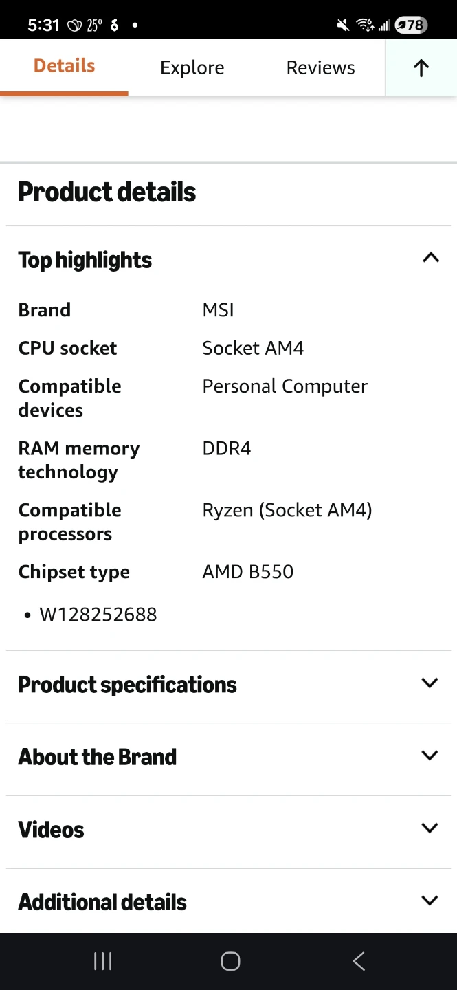 MSI Rhyzen B550 Motherboard - photo 2