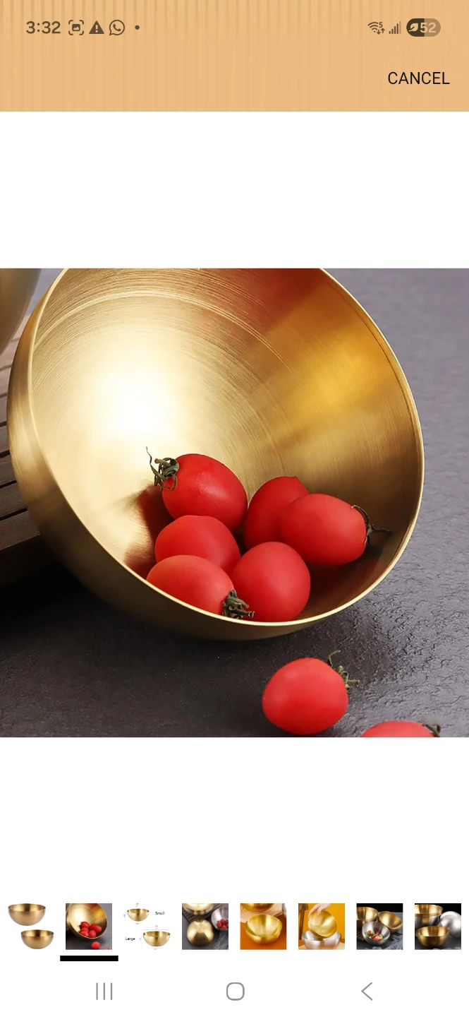 Gold Stainless Steel Mixing Bowl - photo 3