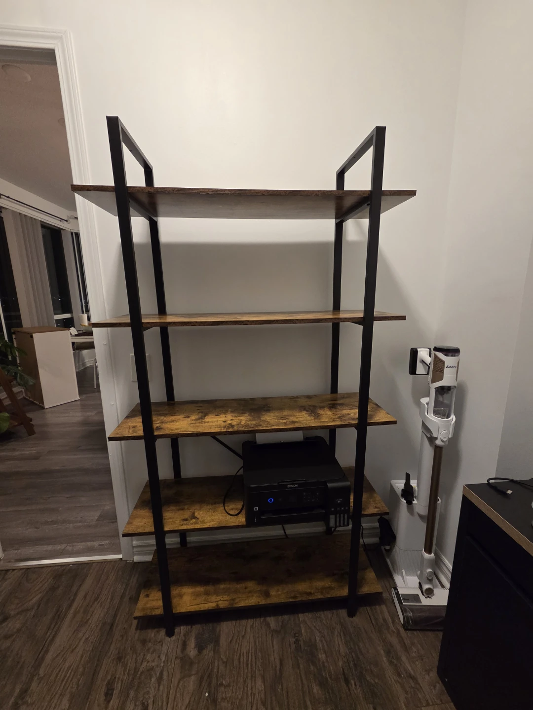 Industrial Style 4-Tier Bookshelf - photo 2
