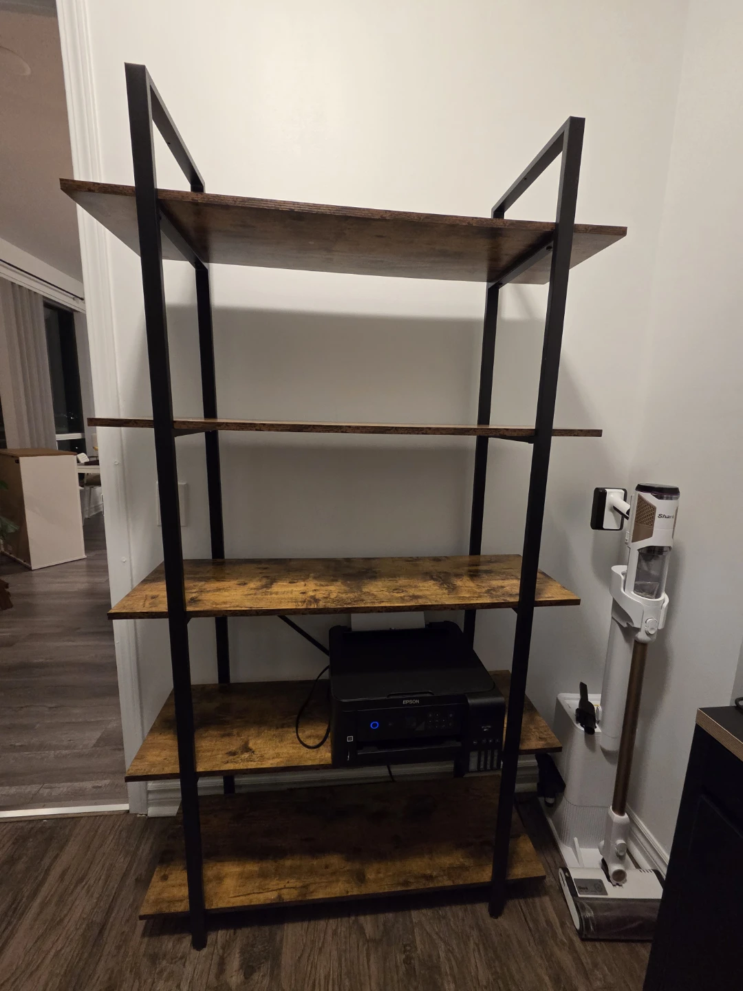 Industrial Style 4-Tier Bookshelf - photo 4