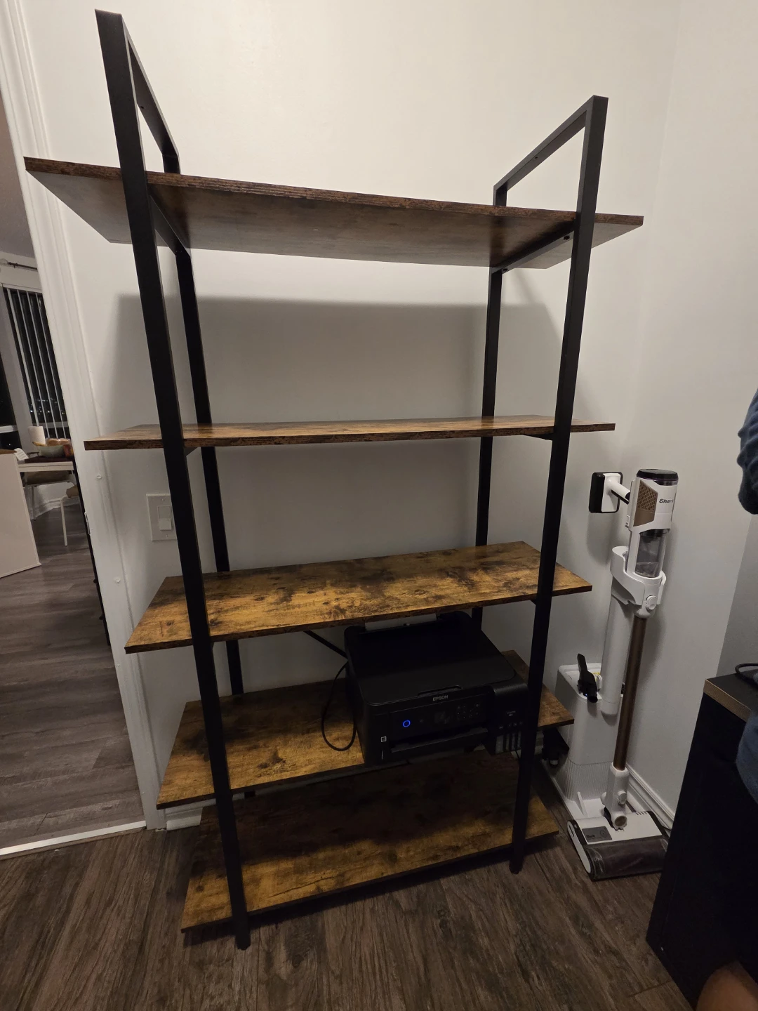 Industrial Style 4-Tier Bookshelf - photo 5