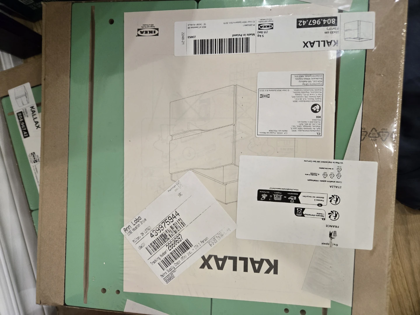 IKEA KALLAX - Drawers - Green (4 drawers - 2 packages)