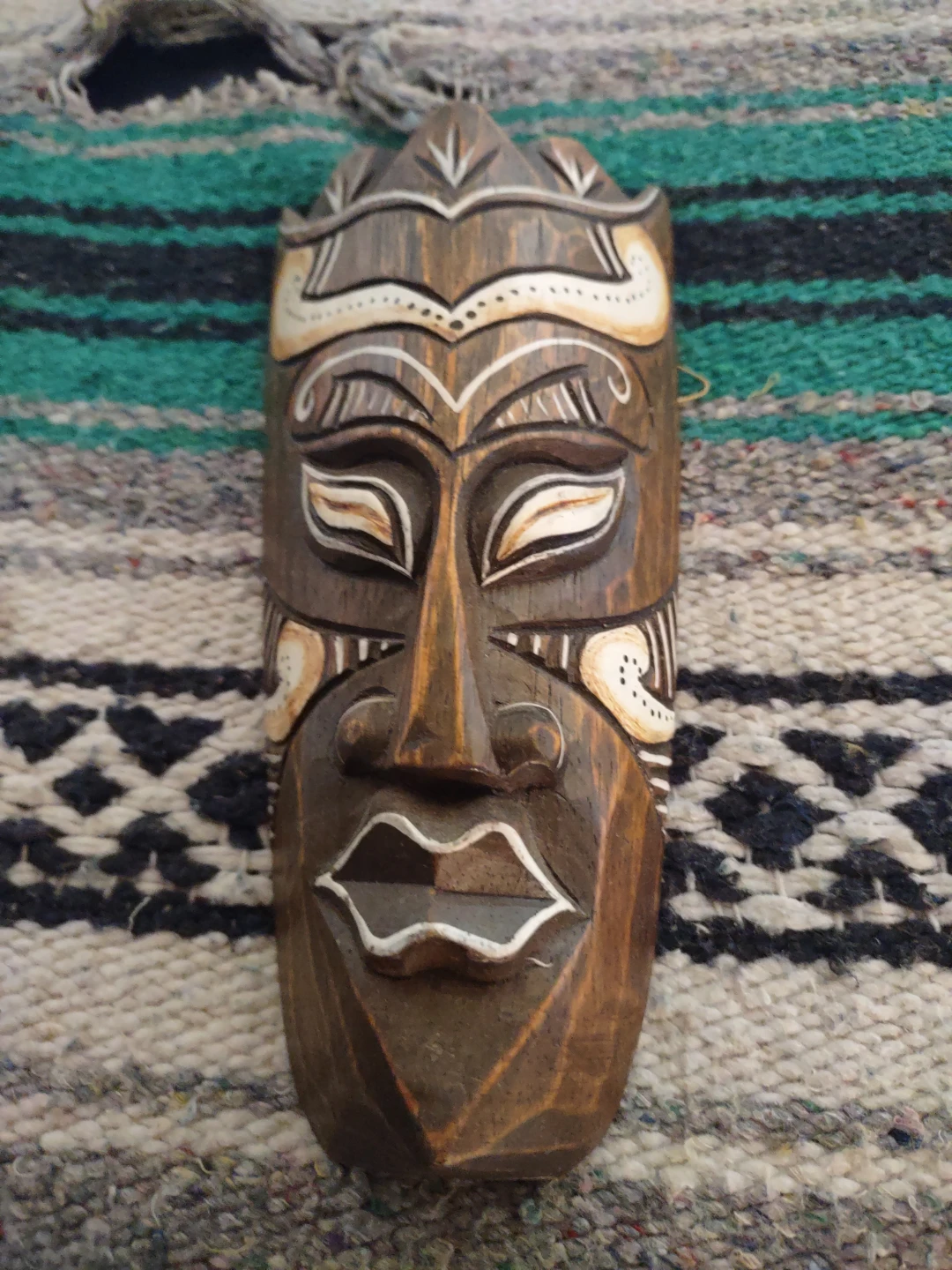 Hand-carved wooden mask - photo 5