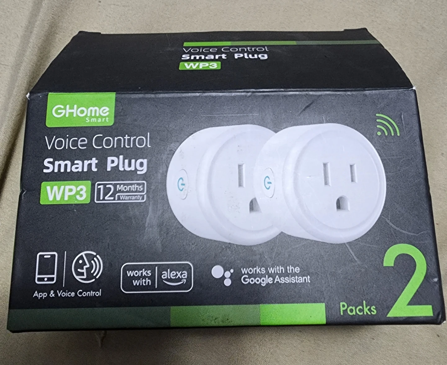 GHome Smart Voice Control Smart Plug WP3 (2 Pack)